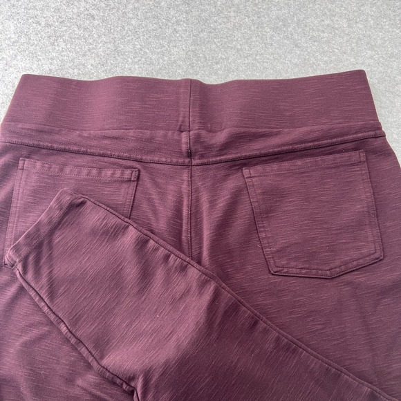 Matty M Leggings Women's Stretch Pants Burgundy Red Stretch Waistband Size XL - Picture 2 of 13